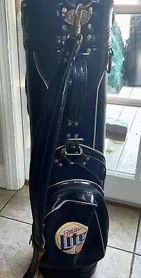 Vintage Miller Lite Burton Golf Bag Navy Blue EUC Made In USA • $129