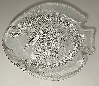 £9.99 • Buy ARCOROC France Fish Shaped Textured Dish Serving Plate 10.5 Inches X 8 Inches