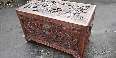 Carved Camphor Wood Chest • £90