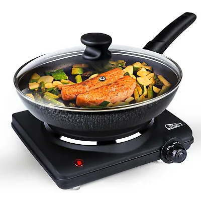 Single Hot Plate Electric Cooker Portable Table Top Kitchen Hob Stove 1250W UK • £15.49