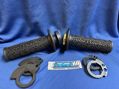 MOOSE RACING 36 Series Clamp-On Grips - Lock-On - Black/Gold YAMAHA KTM HONDA • $26.95