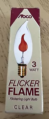 Vintage Abco 3 Watt Flicker Flame Bulbs Candelabra  Base New Old Stock • $16.99