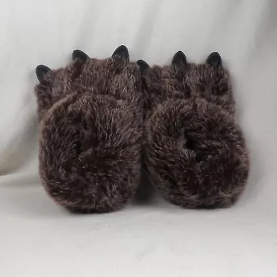 Bear Feet Slippers With Claws Size Small To Medium Men's Slippers Teens Slippers • $10