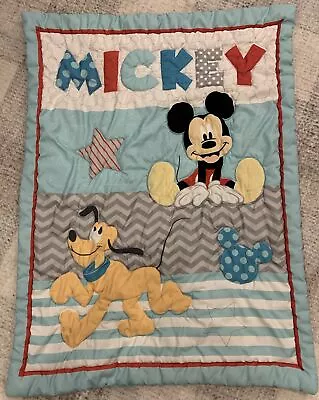 Disney Baby Mickey Pluto Quilt Crib Blanket Baby Bedding  • $19.99