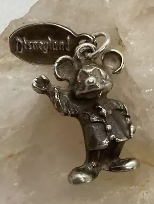 Vintage Disney Mickey Mouse Disneyland Charm Sterling 925 Silver 3g Walt Disney • $16.88