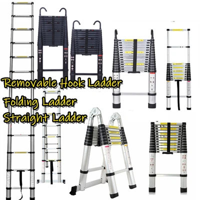 £143.94 • Buy Telescopic Ladder Multi-Purpose Extendable Folding Alu/Steel 2M-6M Ladders Loft