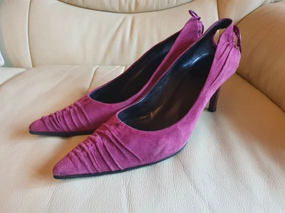 £91.99 • Buy Vintage Ladies Gucci Shoes Heels Magenta 38.5  UK 5.5  US 7.5 