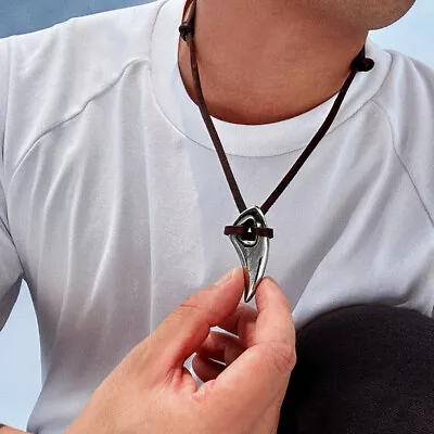 Men's Metal Wolf Tooth PU Necklace Street Hip Hop Sweater Chain Necklace For Men • $5.59