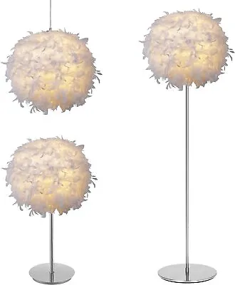 Gigi Fluffy Feather Light/Lamp Shades For Pendant Ceiling LightTable/Floor Lamp • £23.97