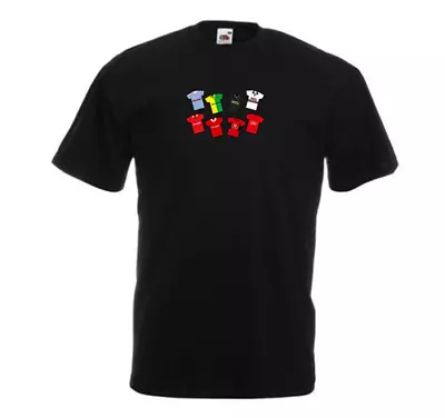 Man Utd Retro Kits Black T-Shirt Adult Tshirt Great Gift Manchester Classic Kits • £11.99