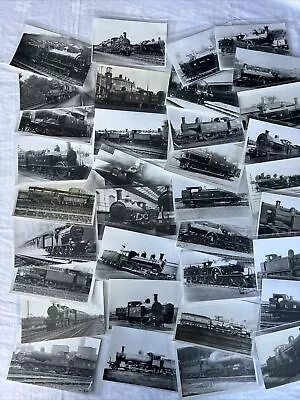 60 LMS & MIDLAND RAILWAY P/B PHOTOS INC TRAINS LOCO SHEDS INFO TO REVERSE Etc #1 • £25