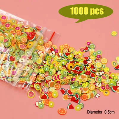 1000 Dollhouse Miniature Assorted Fruit Slices Food DIY Fimo Nail Art Craft 1/12 • $1.73