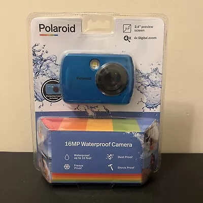 Polaroid 16MP Waterproof Camera Teal 4x Digital Zoom Case Included NEW • $25