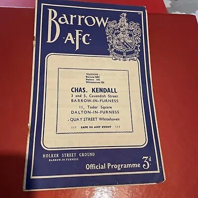 £2.49 • Buy Barrow V Chester Fc  1956/7 Football Match Programme