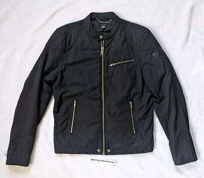 Vintage Diesel Cotton Quilted Motorcycle Cafe Racer Jacket Black L • $50