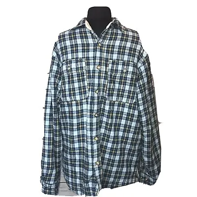 Lanesboro Multicolor  Men Buffalo Plaid Lumberjack Fleece Lined Shirt Jacket S • $22