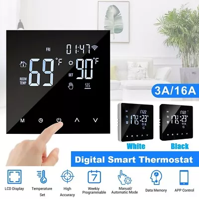 $39.99 • Buy For Alexa Tuya WiFi Smart Thermostat Water/Heating/Gas Boiler Remote Controller