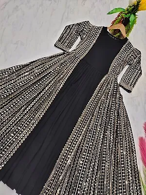 £40.80 • Buy Ready Made Women Sharara Plazzo Anarkali Gown Indian Salwar Kameez Designer Suit
