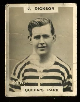 £5 • Buy Tobacco Card, Pinnace, FOOTBALLERS, 1922, KF Type 1B, J Dickson,Queens Park,#246