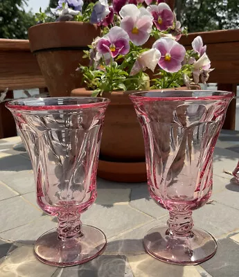 ( 2 ) Vintage Fostoria Jamestown Pink Juice Glasses 4 3/4” Multiples Available • $19.50