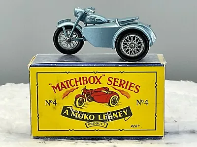 Matchbox Lesney#4C Triumph Motorcycle 1960 Mint Boxed All Original N.O.S • $138