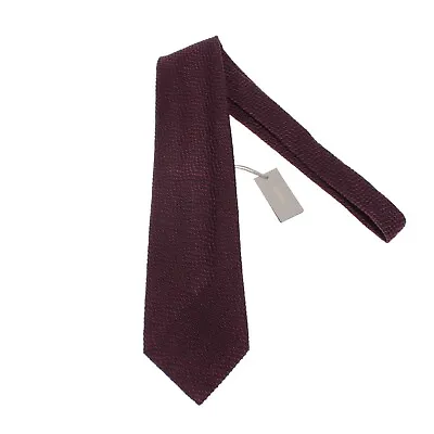 Tom Ford NWT Neck Tie In Dark Magenta And Black Silk Blend Made In Italy • $187.49