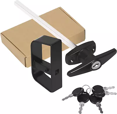 Shed Door Latch T-Handle Lock Kit With 5 Keys 7-1/2  Stem Storage Barn Shed Doo • $31.09