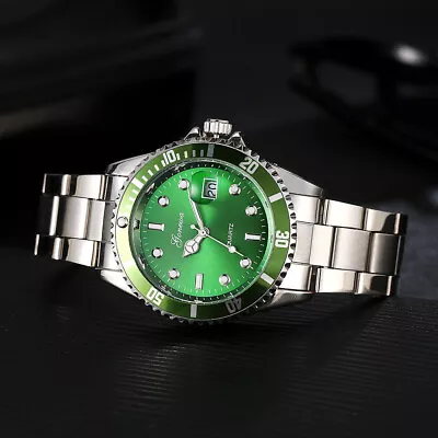$10.42 • Buy GONEWA Men Fashion Military Stainless Steel Date Sport Quartz Analog Wrist Watch