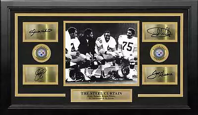 The Steel Curtain Pittsburgh Steelers 8x10 Framed Photo With Engraved Autographs • $114.99