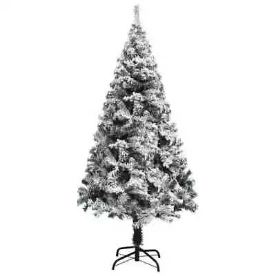 3.9ft Snow Flocked Artificial Christmas Tree W LED Ball Holiday Xmas Tree Home • $153.39