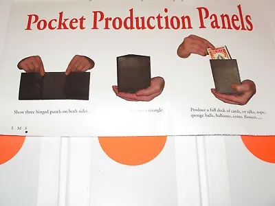Pocket Production Panels Magic Trick  Standard  - By Chazpro Stage Or Close-Up • $21.50