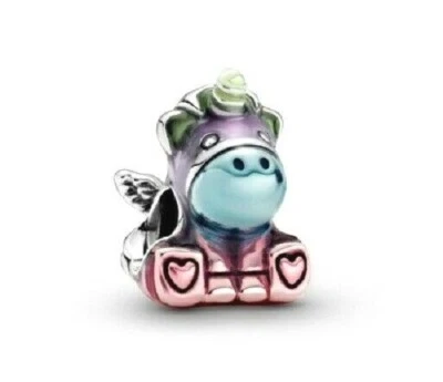 $39.99 • Buy PANDORA Charm Sterling Silver ALE S925 RAINBOW BRUNO UNICORN 799353C01 Gc