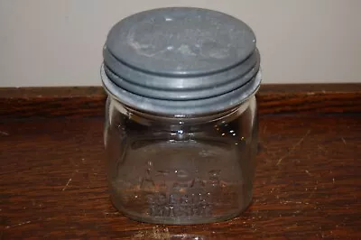 Vintage Atlas Special Mason Pint Canning Jar H Over A On Bottom With Zinc Lid • $5