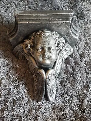 £15 • Buy Cherub Angel Plaster Victorian Corbel Wall Plaque Shelf Bracket Moulding Pewter