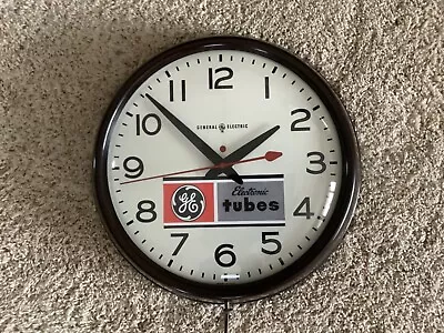 $199 • Buy Vintage Advertising GE Radio TV Vacuum Tubes Wall Clock Works