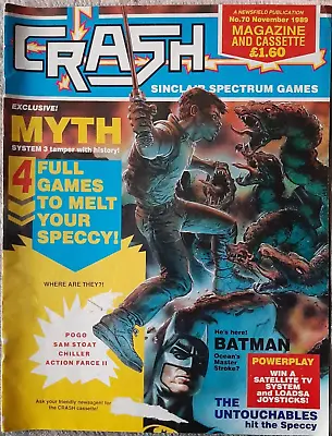 CRASH - Sinclair ZX Spectrum Magazine - Issue # 70 - November 1989 - RARE • £4.99