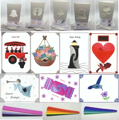 £3.60 • Buy Iris Folding Card Packs And Paper Strips DeeCraft Pattern Envelopes Papers