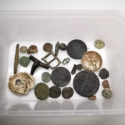 Metal Detecting Finds Lot Roman Saxon Medieval And Modern • £22.95