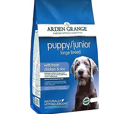 £13.49 • Buy ARDEN GRANGE PUPPY LARGE BREED - (2kg - 12kg) - Junior Dry Dog Food Bp PawMits K