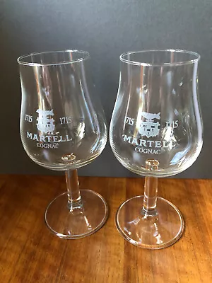 Pair Of Martell Cognac Tasting Nosing Glasses Collectable  • $15.97