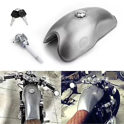 Cafe Racer Motorcycle Gas Fuel Tank Iron 10L 2.6 Gallon For Suzuki For Yamaha • $471.89