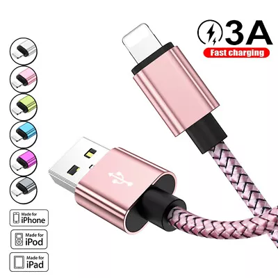 Heavy Duty USB Charger Cable Fast Charge Cord For IPhone 11 12 13 14 X 8 7 IPad • $8.15