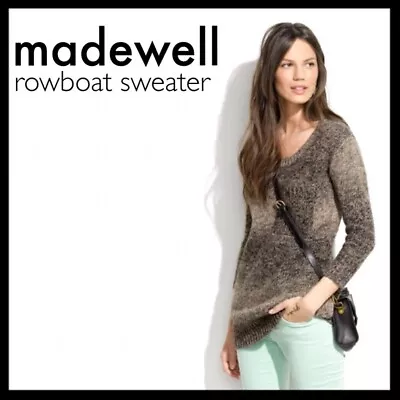 Madewell WALLACE Size Small Alpaca Merino Wool 3/4 Sleeve Long Thick Sweater NEW • $27