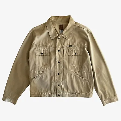 Vintage 80s Diesel Industry Union Basic Apparel Trucker Jacket Workwear Chore • £61.50