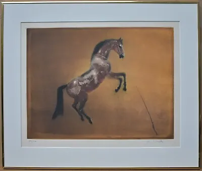 Listed Indian Artist KAIKO MOTI  Original. Etching & Aquatint 'Horse' • $400