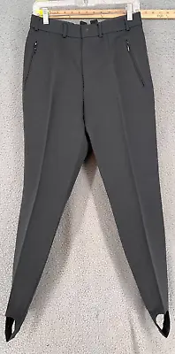 VTG EOC Huckelhoven Dark Grey German Military Wool Stirrup Riding Pants Size 32 • $34.99