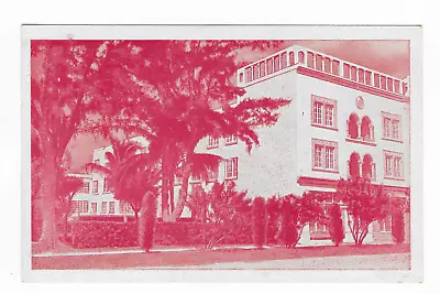 Vintage Postcard Hotel Cambridge Michgan Ave. Miami Beaach FL UNP Red Tinted • $7.99