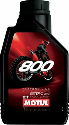 Motul 800 2T Full-Synthetic Off-Road Racing Premix 2-Stroke Oil 1 Liter 104038 • $31.35