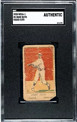 1920 W516-1 Babe Ruth New York Yankees RARE Pitching *SGC* • $1000