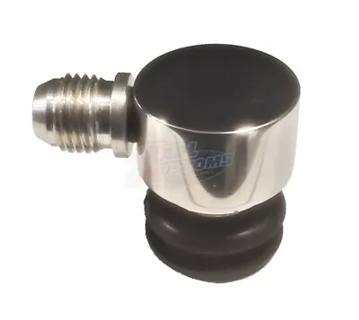 Universal Billet Brushed Aluminum Brake Booster Vacuum Check Valve W/ 6AN Outlet • $23.99